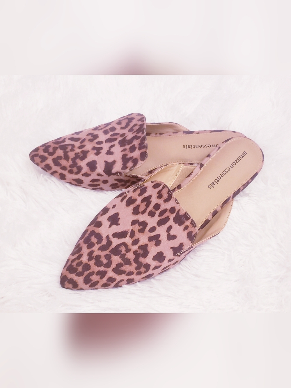 DREAM PAIRS LEOPARD PRINT FLAT MULES